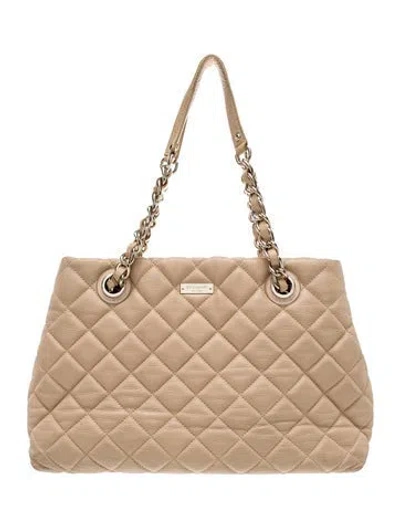 Pre-owned Kate Spade Leather Tote In Neutral
