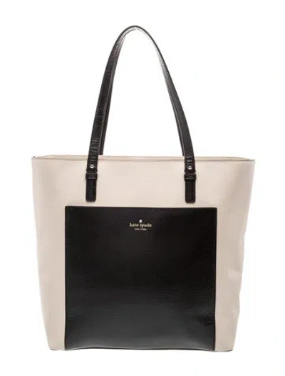 Pre-owned Kate Spade Leather Tote In Neutral