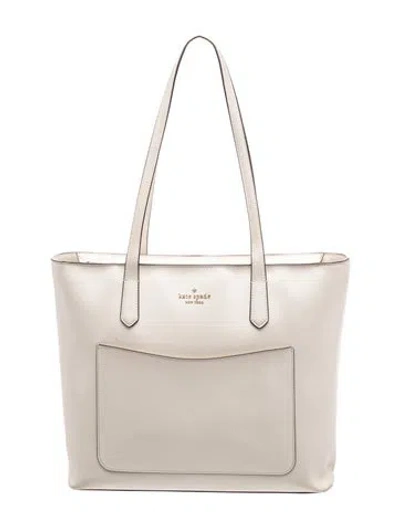 Pre-owned Kate Spade Leather Tote In Neutral