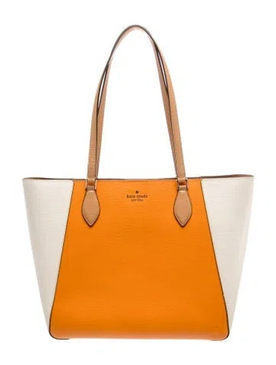 Pre-owned Kate Spade Leather Tote In Neutral