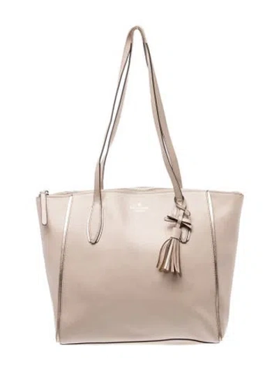 Pre-owned Kate Spade Leather Tote In Neutral