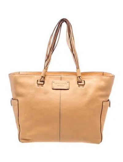 Pre-owned Kate Spade Leather Tote In Neutral