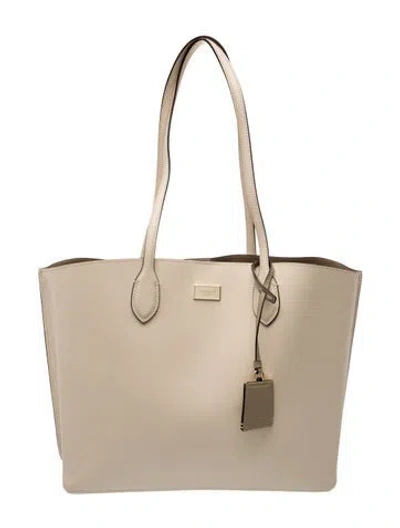 Pre-owned Kate Spade Leather Tote In Neutral