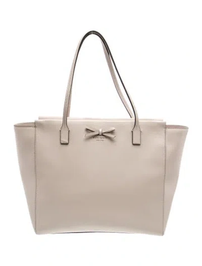 Pre-owned Kate Spade Leather Tote In Neutral