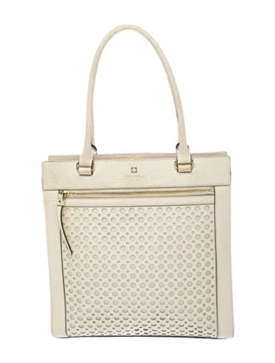 Pre-owned Kate Spade Leather Tote In Neutral