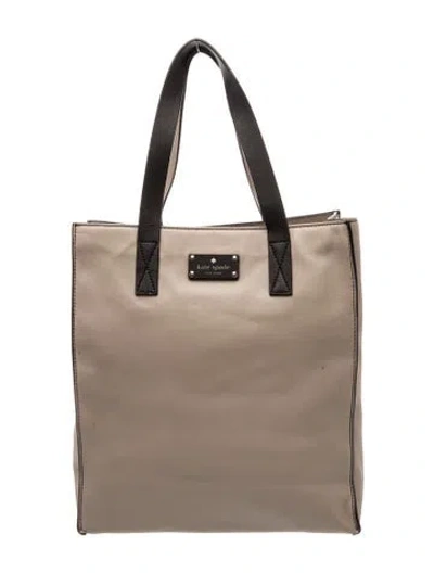 Pre-owned Kate Spade Leather Tote In Neutral