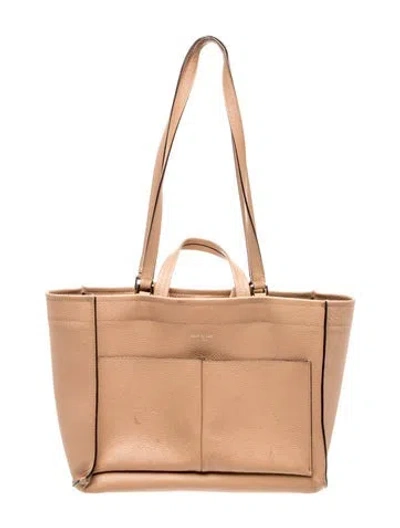 Pre-owned Kate Spade Leather Tote In Neutral