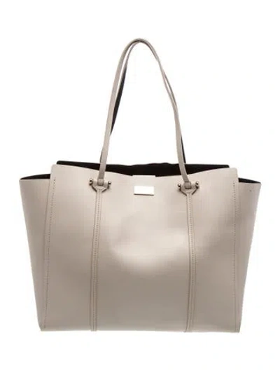 Pre-owned Kate Spade Leather Tote In Neutral