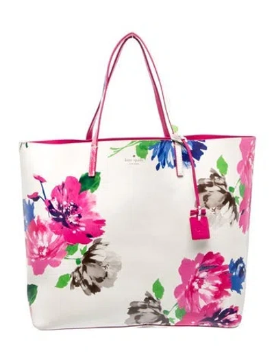 Pre-owned Kate Spade Leather Tote In Neutral