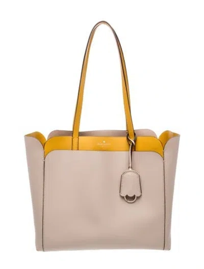 Pre-owned Kate Spade Leather Tote In Neutral