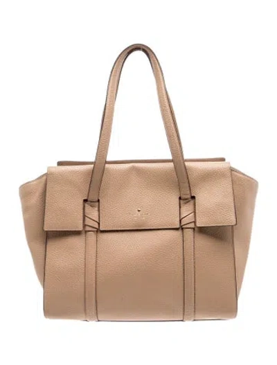 Pre-owned Kate Spade Leather Tote In Neutral