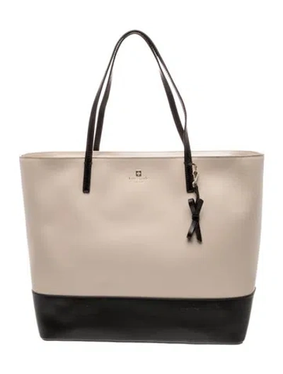 Pre-owned Kate Spade Leather Tote In Neutral
