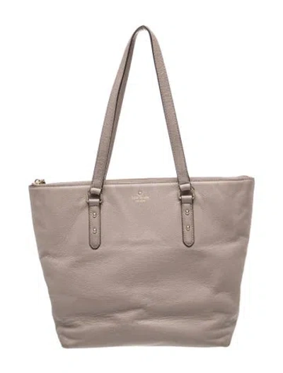 Pre-owned Kate Spade Leather Tote In Neutral