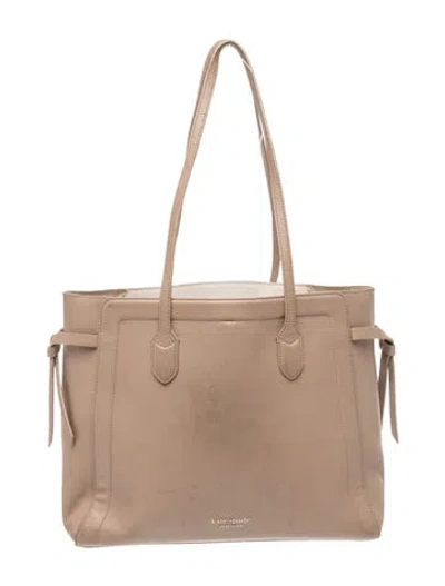 Pre-owned Kate Spade Leather Tote In Neutral
