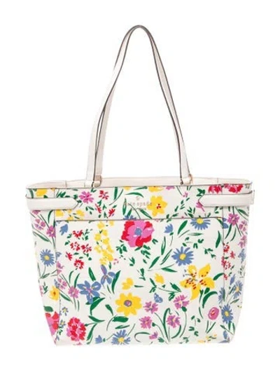 Pre-owned Kate Spade Leather Tote In Neutral