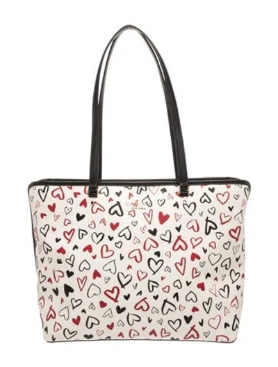 Pre-owned Kate Spade Leather Tote In Neutrals