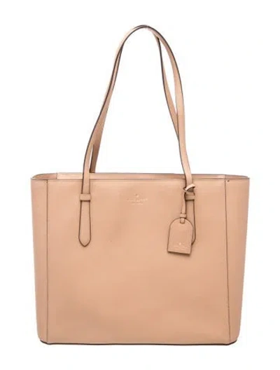Pre-owned Kate Spade Leather Tote In Neutrals
