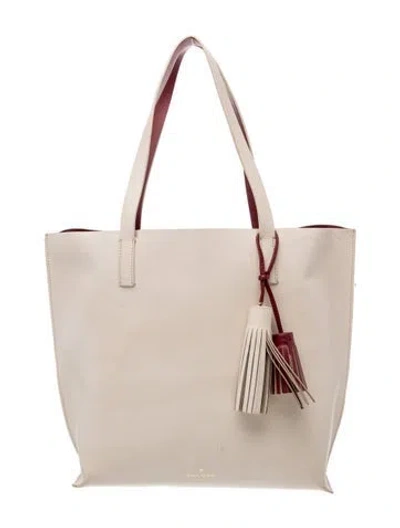 Pre-owned Kate Spade Leather Tote In Neutrals