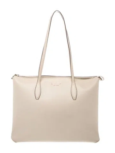 Pre-owned Kate Spade Leather Tote In Neutrals