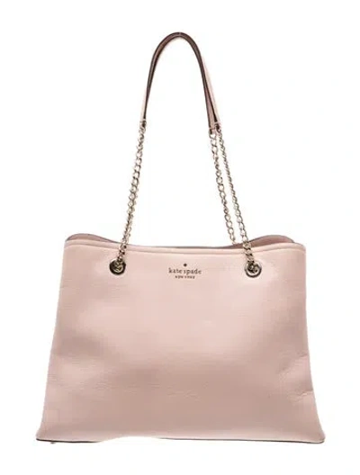 Pre-owned Kate Spade Leather Tote In Neutrals/pink