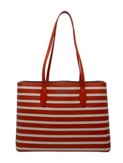 Pre-owned Kate Spade Leather Tote In Orange