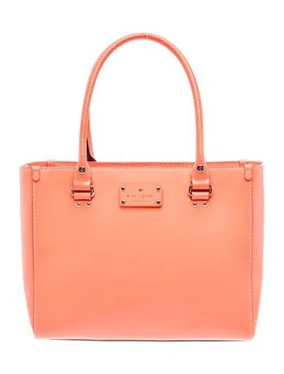 Pre-owned Kate Spade Leather Tote In Orange