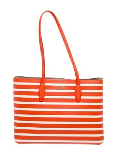 Pre-owned Kate Spade Leather Tote In Orange