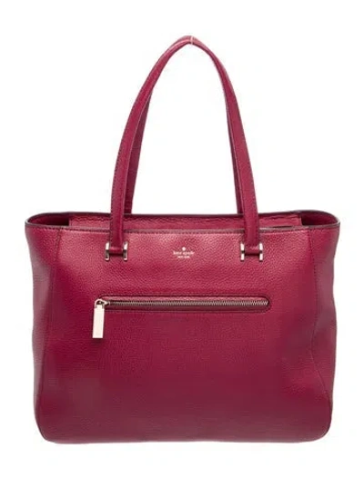 Pre-owned Kate Spade Leather Tote In Pink