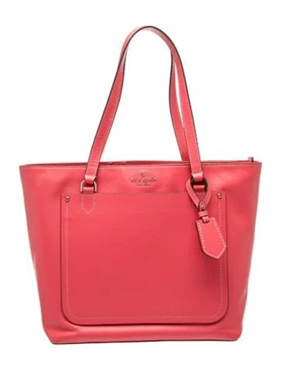 Pre-owned Kate Spade Leather Tote In Pink