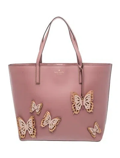 Pre-owned Kate Spade Leather Tote In Pink