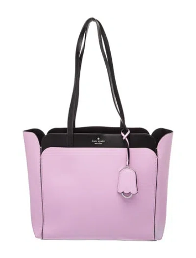 Pre-owned Kate Spade Leather Tote In Purple