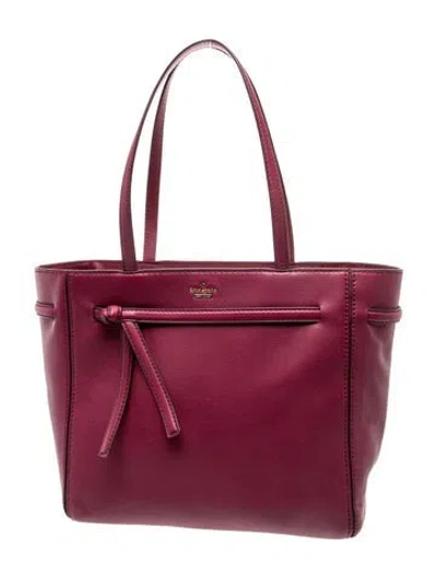 Pre-owned Kate Spade Leather Tote In Purple