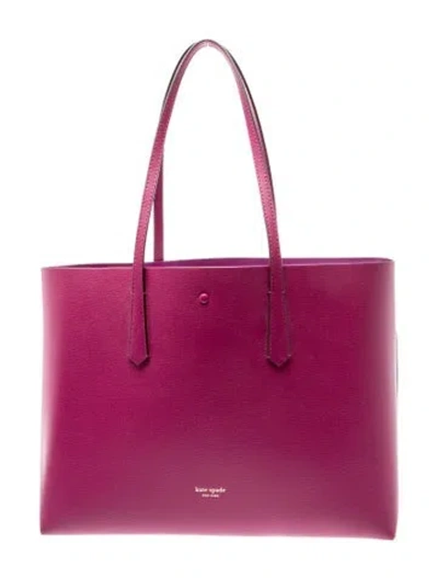 Pre-owned Kate Spade Leather Tote In Purple