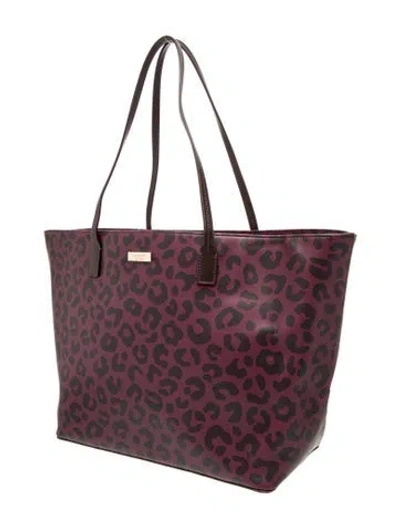 Pre-owned Kate Spade Leather Tote In Purple