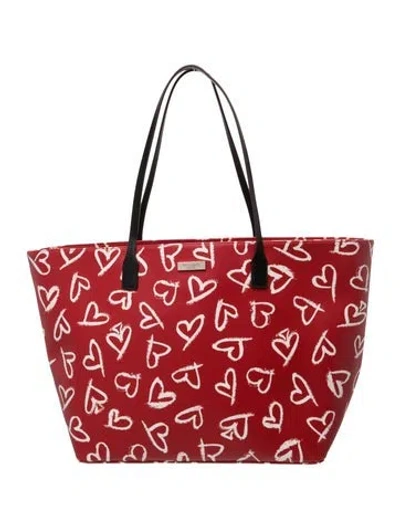 Pre-owned Kate Spade Leather Tote In Red