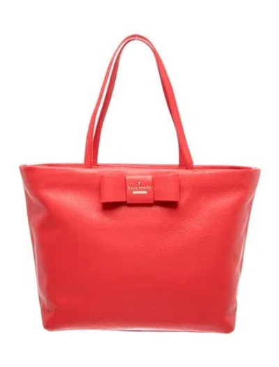 Pre-owned Kate Spade Leather Tote In Red