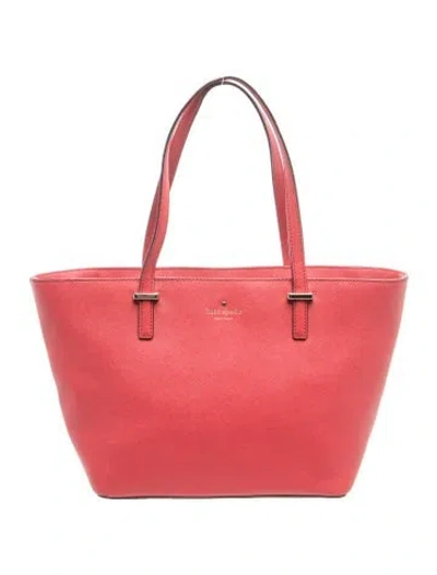 Pre-owned Kate Spade Leather Tote In Red