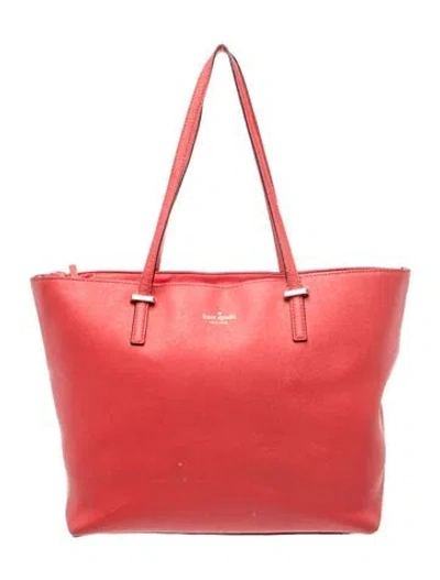 Pre-owned Kate Spade Leather Tote In Red