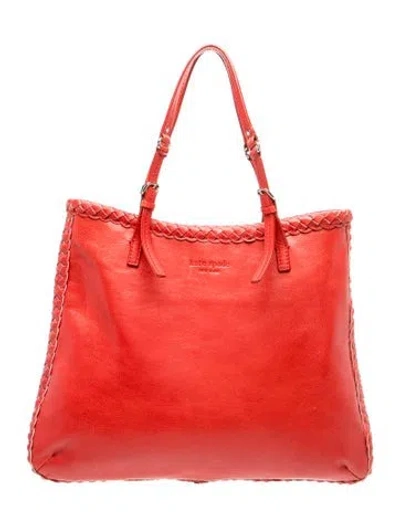 Pre-owned Kate Spade Leather Tote In Red