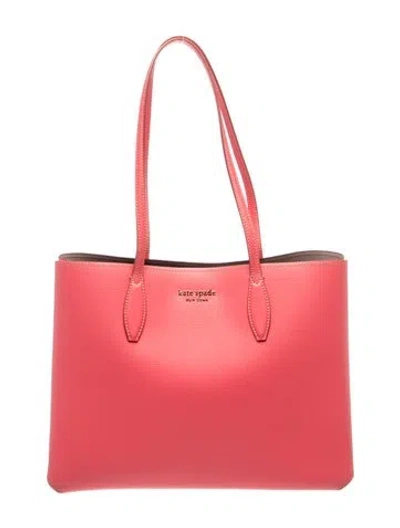 Pre-owned Kate Spade Leather Tote In Red