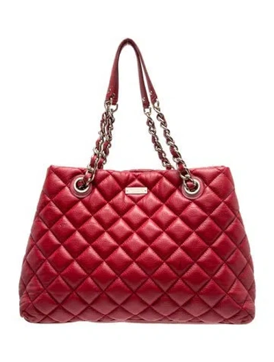 Pre-owned Kate Spade Leather Tote In Red