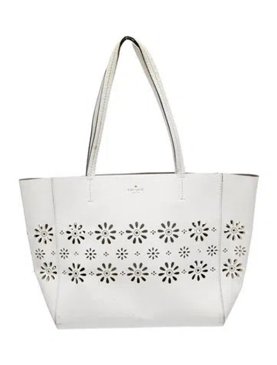 Pre-owned Kate Spade Leather Tote In White