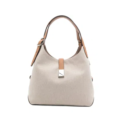 Kate Spade Leather-trim Canvas Tote Bag In Neutral