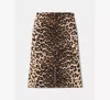 Kate Spade Leopard Midi Skirt In White