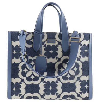 Pre-owned Kate Spade Light Blue Cotton Leather Tote Bag ()