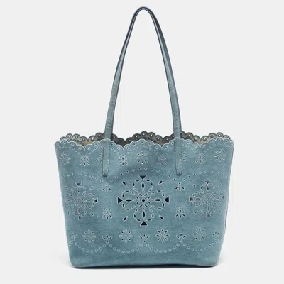 Pre-owned Kate Spade Light Blue Denim Do It All Tote