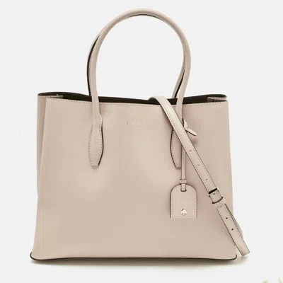 Pre-owned Kate Spade Light Pink Leather Medium Eva Tote