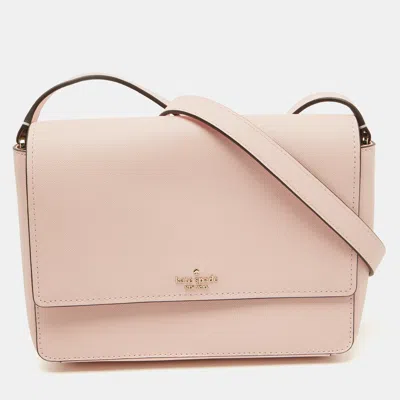 Pre-owned Kate Spade Light Pink Saffiano Leather Cove Street Dody Crossbody Bag