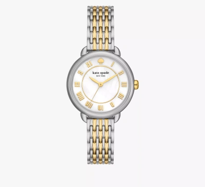 Kate Spade Lily Avenue Two-tone Stainless Steel Watch In Silver/gold