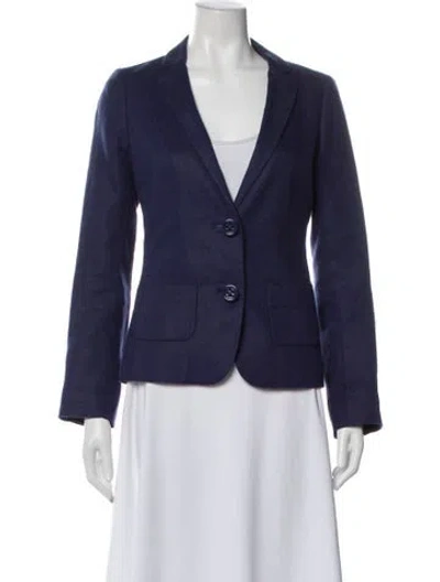 Pre-owned Kate Spade Linen Blazer In Blue